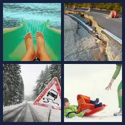 4 Bilder 1 Wort RUTSCHEN