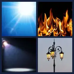 4 Bilder 1 Wort LICHT