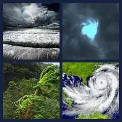4 Bilder 1 Wort HURRIKAN