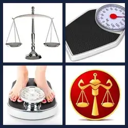 4 Bilder 1 Wort WAAGE