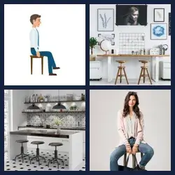 4 Bilder 1 Wort HOCKER