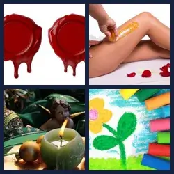 4 Bilder 1 Wort WACHS