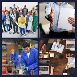 4 Bilder 1 Wort ARBEIT