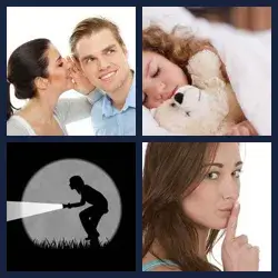 4 Bilder 1 Wort LEISE