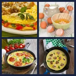 4 Bilder 1 Wort OMELETTE