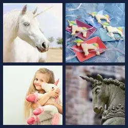 4 Bilder 1 Wort EINHORN