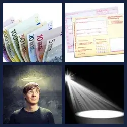 4 Bilder 1 Wort SCHEIN